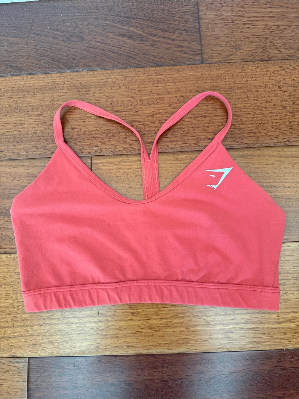 Gymshark Coral Red Racerback Strappy Sports Bra
